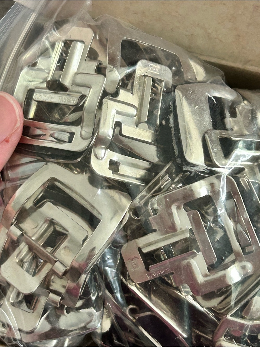 4/$100 belt buckle silver supplies - Pack of Replacement Bracket